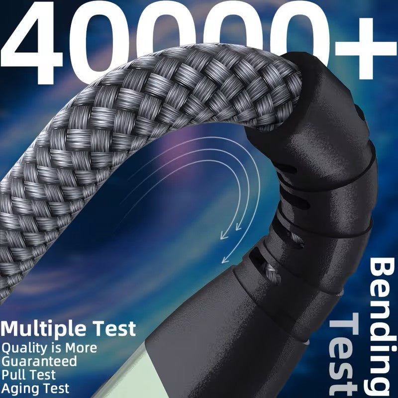 USB-C Cable To USB-C Braided 100W Fast Charger Cable For iPhones (2m; 6.5ft)