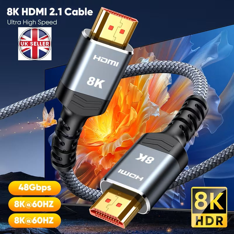 PREMIUM 4K HDMI CABLE (2M) (2.0 HIGH SPEED GOLD PLATED BRAIDED LEAD 2160P 3D)