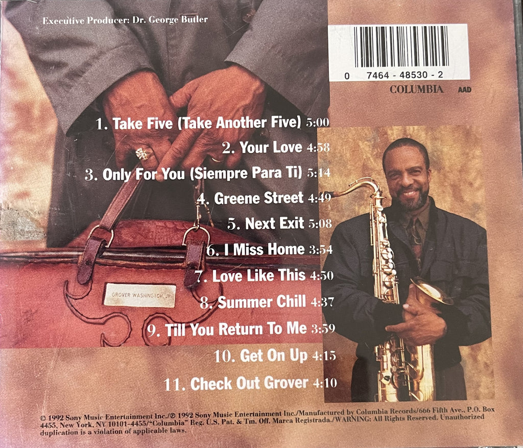 Grover Washington Jr.: Next Exit  CD (Jazz Sax Music 1990s)