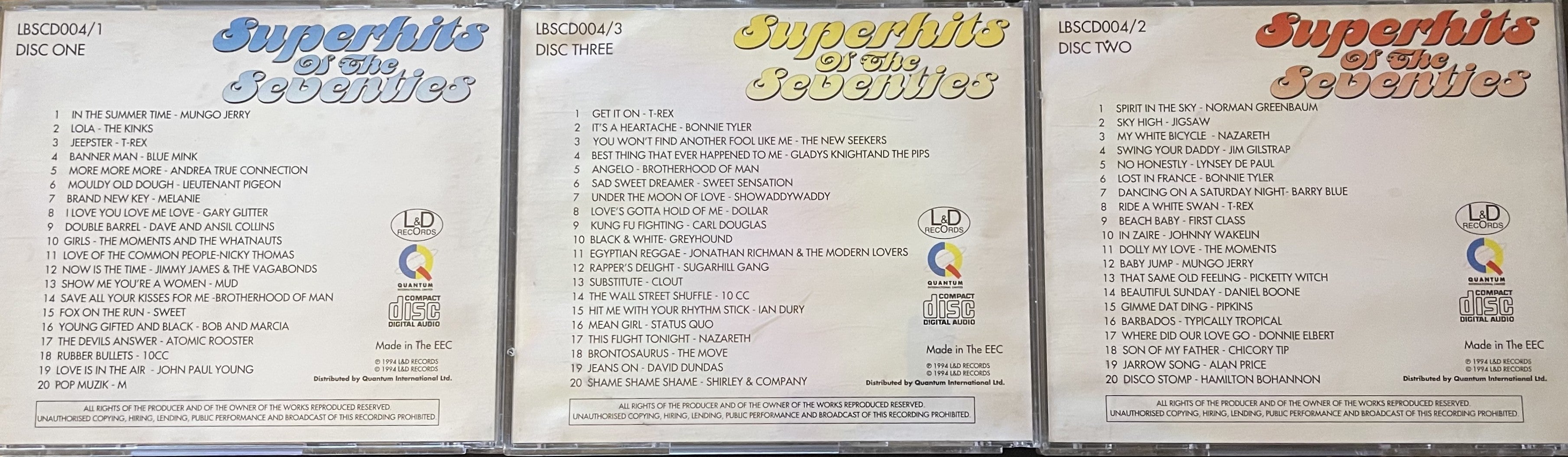 Superhits of the Seventies (3 CD Set)
