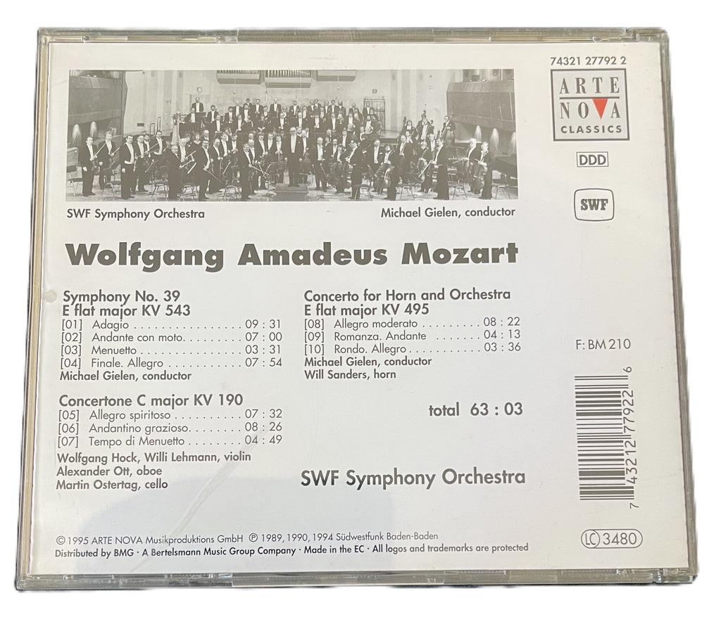 Wolfgang Amadeus Mozart - Symphony 39 (SWF Symphony Orchestra) CD