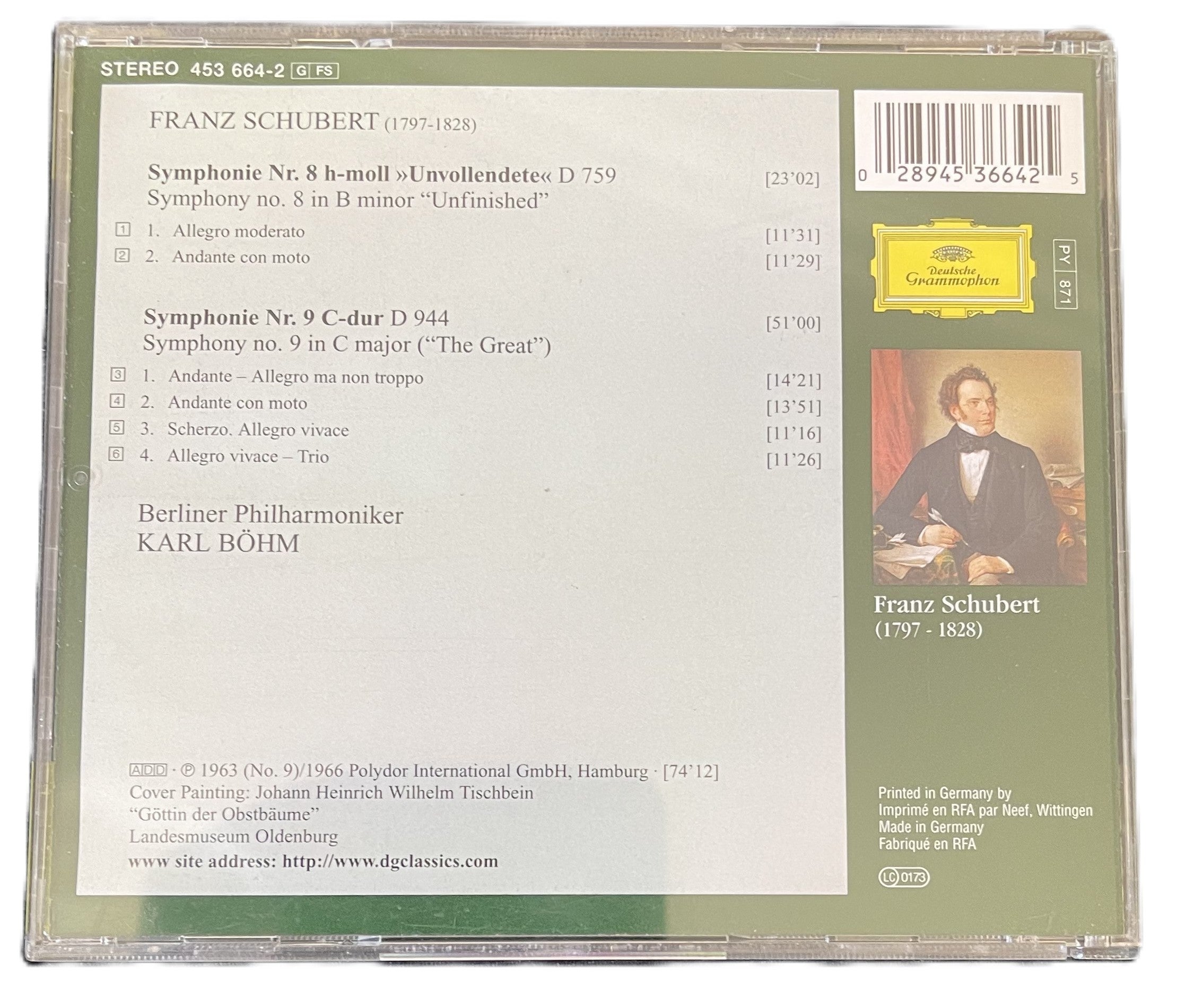 Franz Schubert - Symphonien 9 & 8 CD