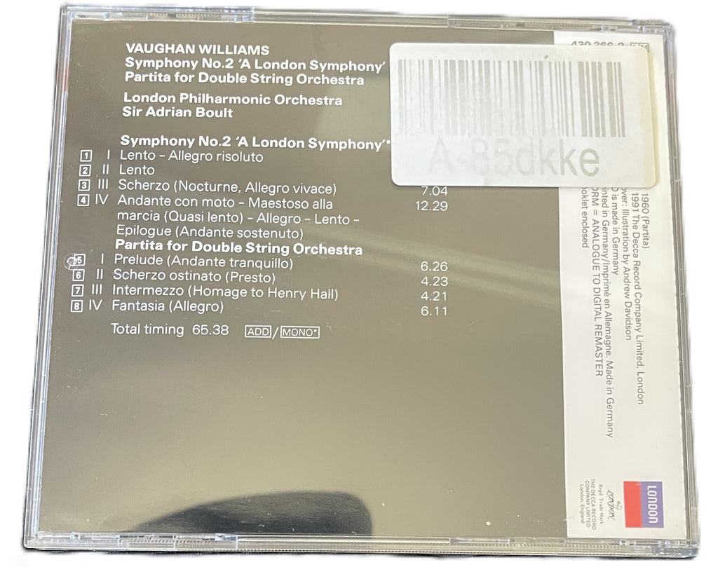 Vaughan Williams - Symphony 2 CD