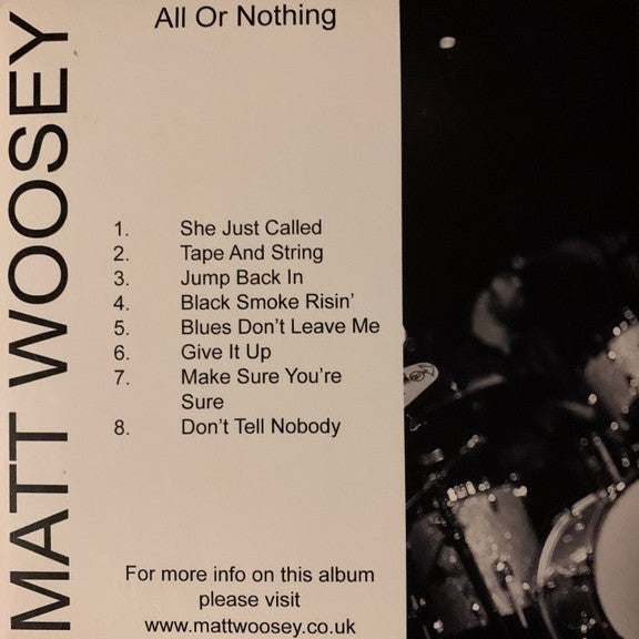 Matt Woosey - All or Nothing (CD in Cardboard Sleeve) (RARE CD)