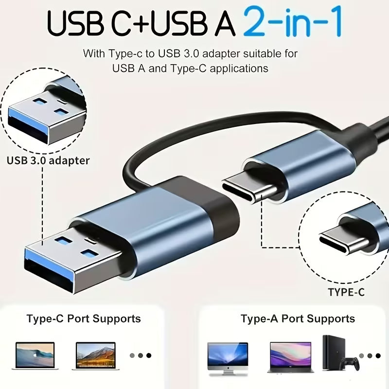 7 in 1 USB Type C Hub Splitter Docking Station Dongle Multi Port Adapter HDMI 4K