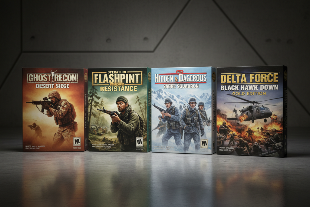 Tactical Shooting Games (4 GAMES) (PC Classic/Retro)