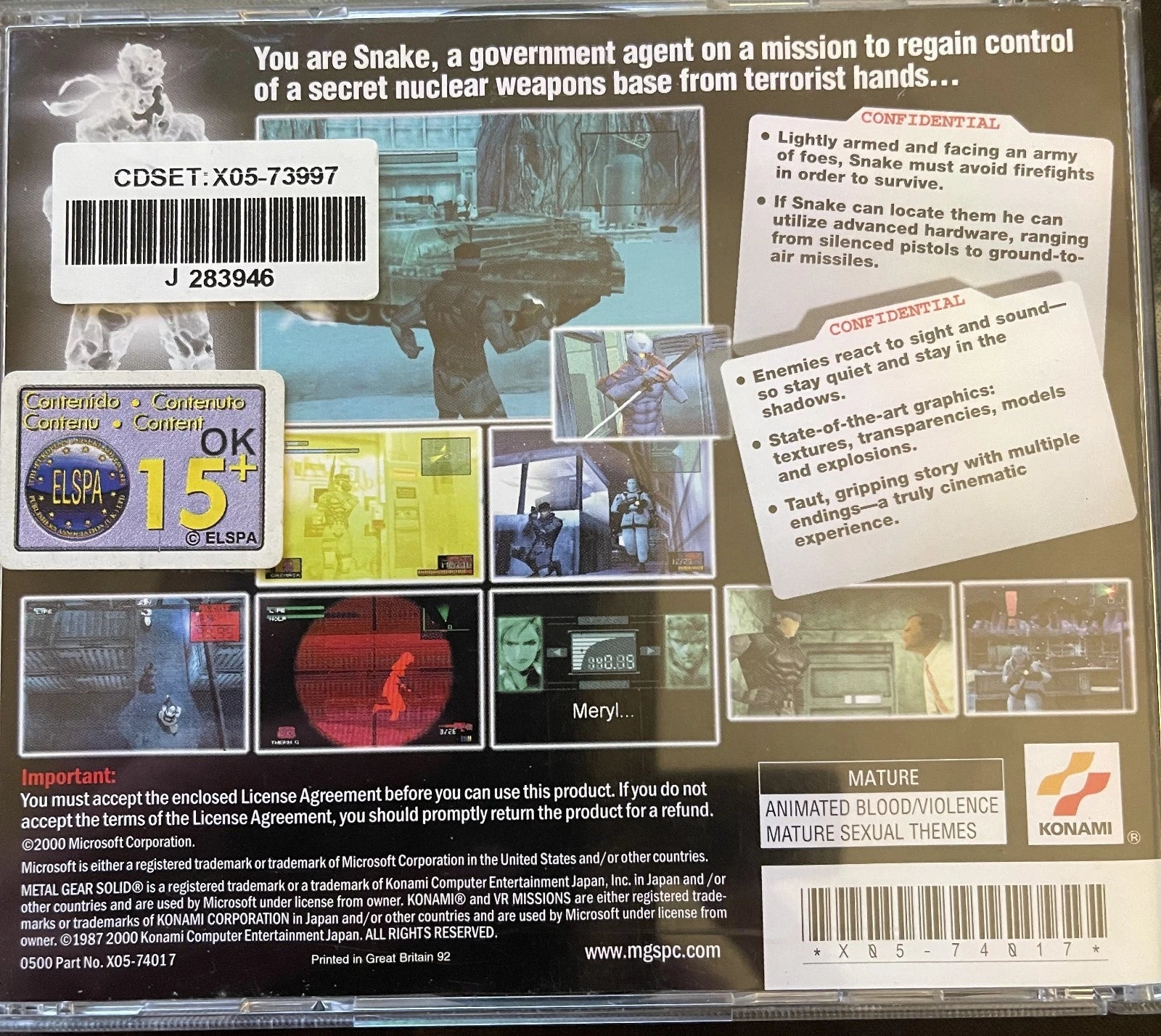Metal Gear Solid (PC GAME)