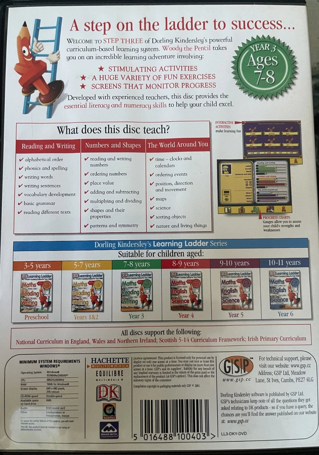 Learning Ladder - Maths, Reading & Writing (Year 3; Ages 7-8) (PC)
