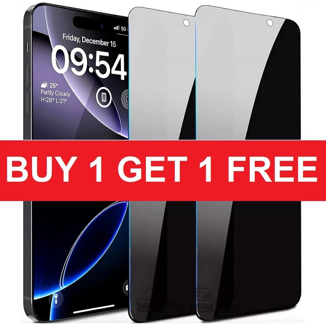 Privacy, Tempered Glass Screen Protectors for iPhone 17 & 17 Pro (wet/dry wipes included)