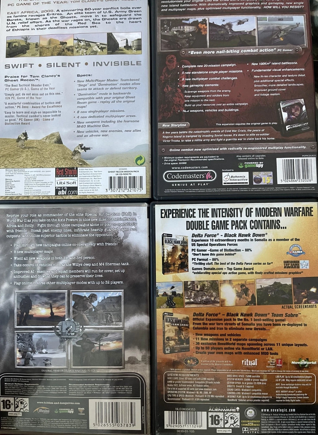 Tactical Shooting Games (4 GAMES) (PC Classic/Retro)