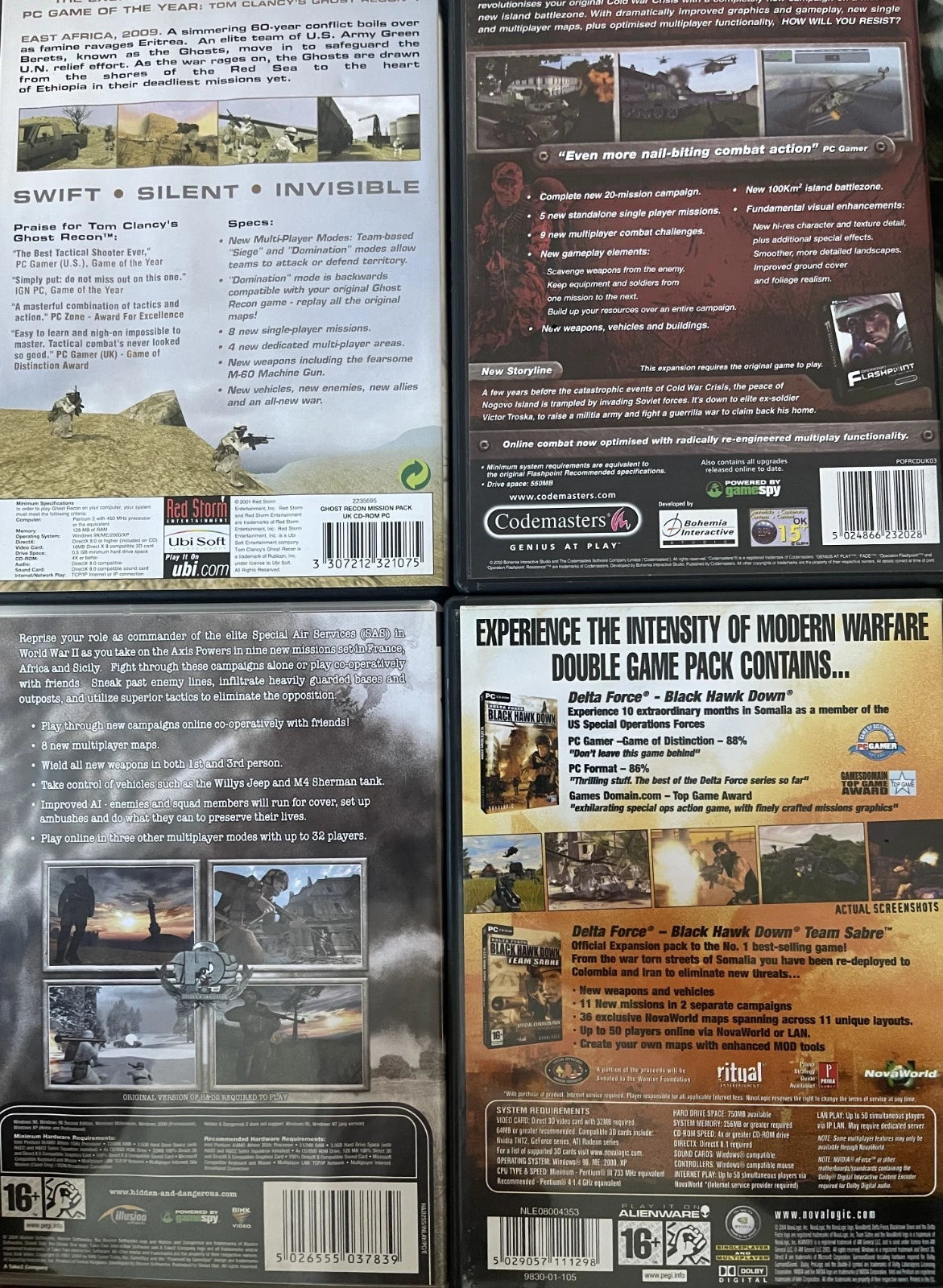 Tactical Shooting Games (4 GAMES) (PC Classic/Retro)