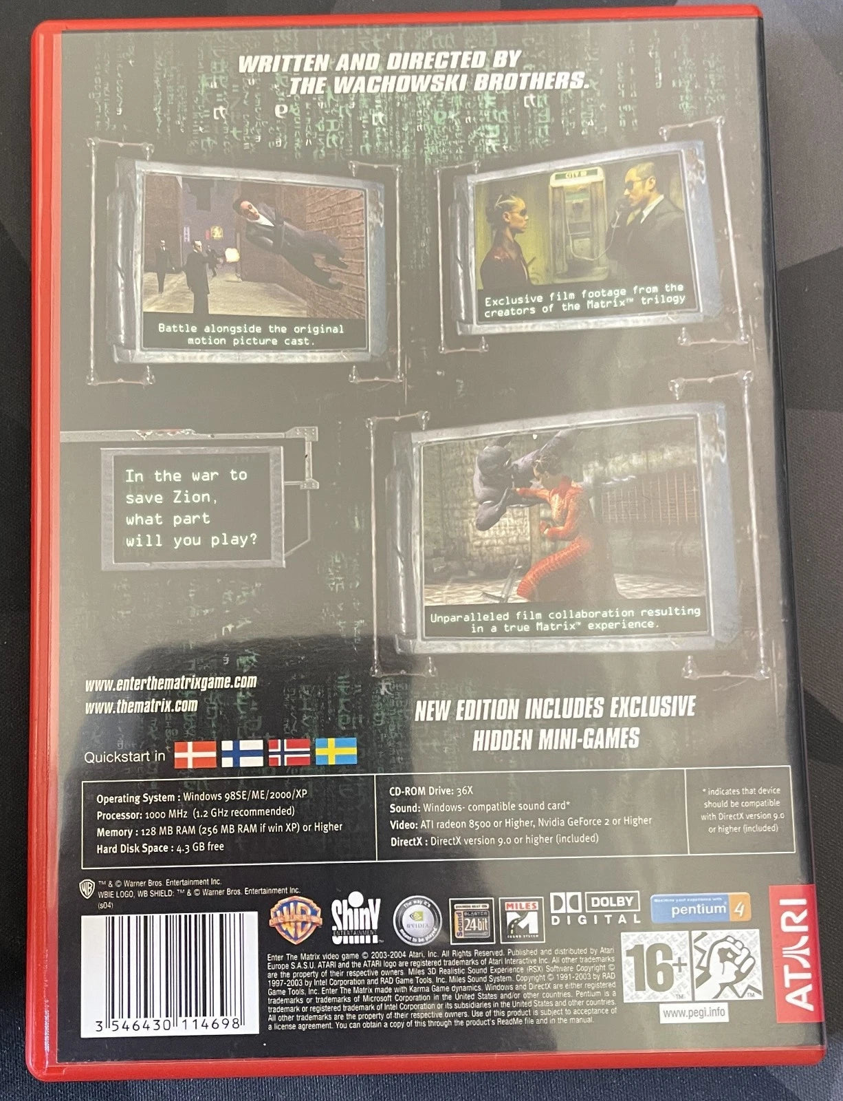 Enter The Matrix - Best of Atari Edition RARE Vintage (PC 4 DISKS) (NEVER USED)